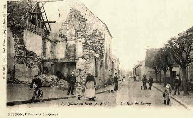 La queue en brie val de marne la rue de lagny cpa