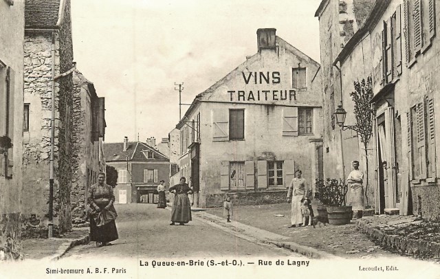 La queue en brie val de marne la rue de lagny cpa