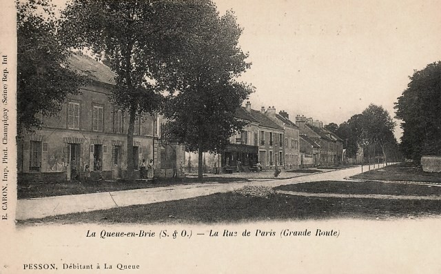 La queue en brie val de marne la rue de paris cpa