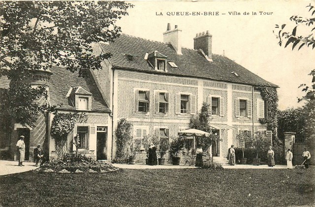 La queue en brie val de marne la villa de la tour cpa