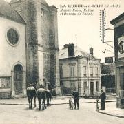 La queue en brie val de marne le carrefour de la mairie cpa