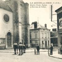 La queue en brie val de marne le carrefour de la mairie cpa