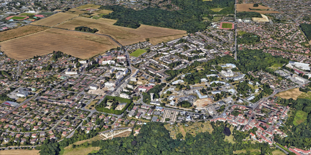 La queue en brie val de marne vue satellite