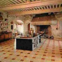 Le château, cuisine CPA