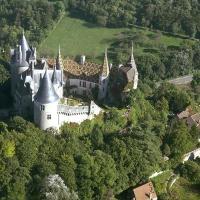 Le château, vue aérienne