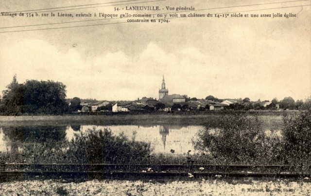 Laneuville sur meuse meuse vue generale cpa