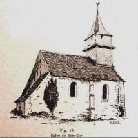 Lavilletertre oise cpa eglise saint cyr sur chars gravure