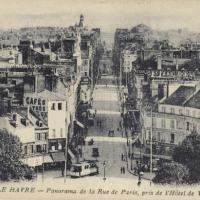 Le havre seine maritime la rue de paris vue aerienne cpa