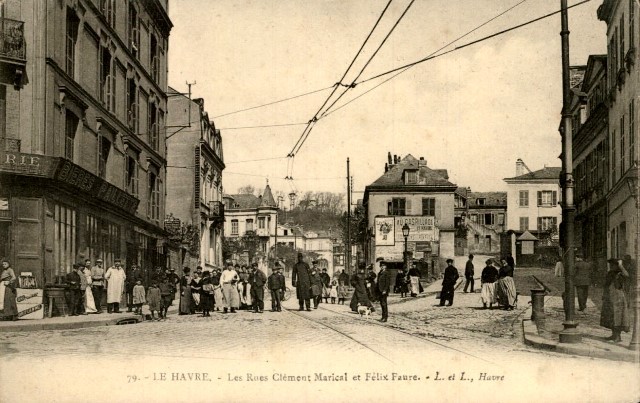 Le havre seine maritime la rue felix faure cpa