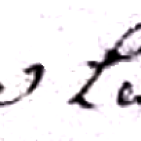 Leroux Pierre (1744/1803), sa signature en 1772