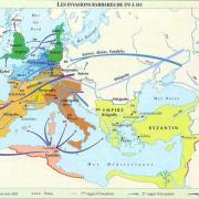Les invasions barbares de 375 à 511