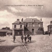 Ligny en cambresis 59 la place de la mairie cpa