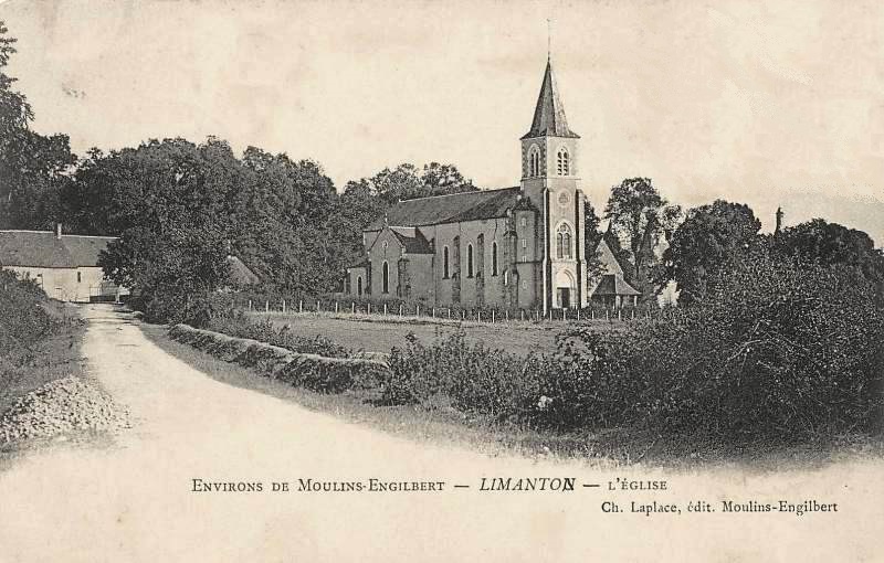 Limanton (Nièvre) L'église Saint-Laurent CPA