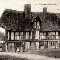 Lintot seine maritime une vieille chaumiere cpa