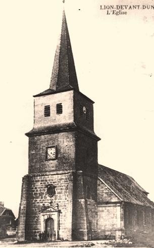 Lion devant dun meuse l eglise ancienne cpa