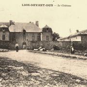 Lion devant dun meuse le chateau cpa