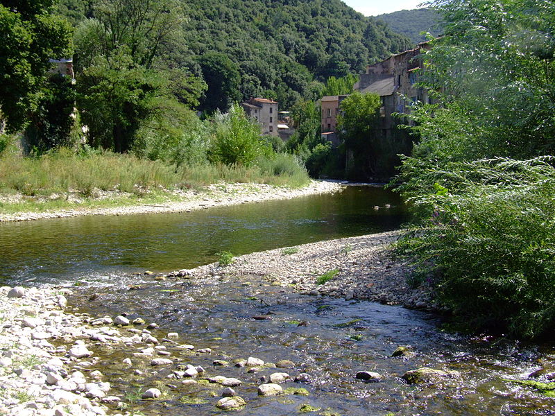 Lodève (Hérault) La confluence de la Lergue et de la Soulondre