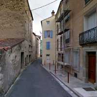 Lodève, rue du 24 février ou habitait Jean Antoine Paul Guiraudon (1837/1900)