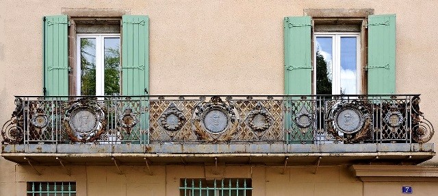 Balcon 1780, maison Benjamin Cusson