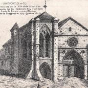 Longpont sur orge essonne la basilique notre dame gravure 1817