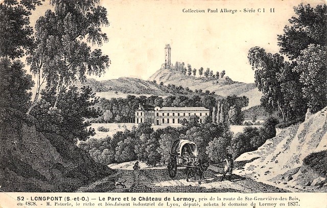 Longpont sur orge essonne vue generale gravure