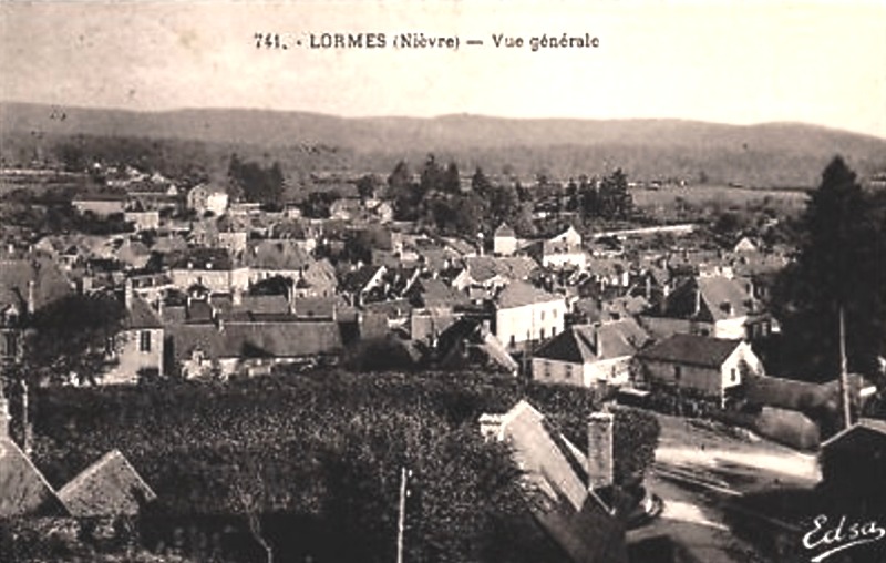 Lormes (Nièvre) Vue générale CPA