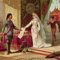 Louis II et la seconde épouse de son père, Richilde de Provence