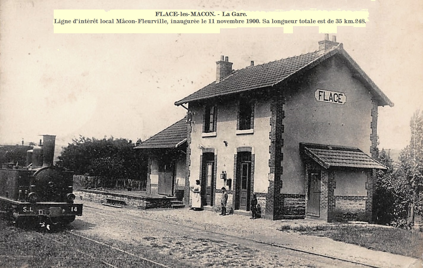 Mâcon (71) Flacé-les-Mâcon, la gare CPA