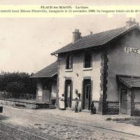 Mâcon (71) Flacé-les-Mâcon, la gare CPA
