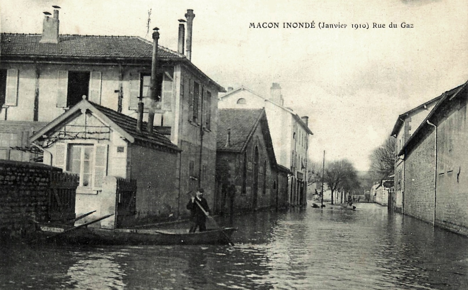 Mâcon (71) Inondations 1910 CPA