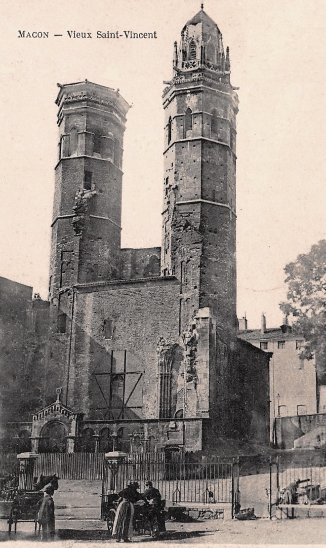 Mâcon (71) Eglise-cathédrale Vieux Saint-Vincent CPA