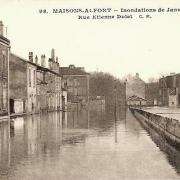 Maisons alfort val de marne crue de la seine 1910 cpa