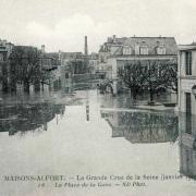 Maisons alfort val de marne crue de la seine 1910 cpa