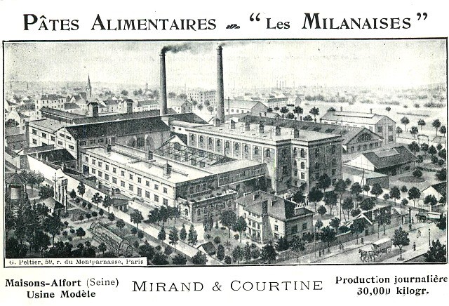 Maisons alfort val de marne l usine pates alimentaires les milanaises cpa