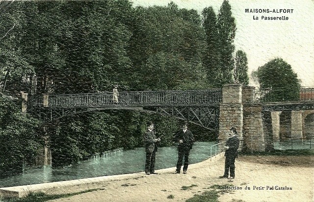 Maisons alfort val de marne la passerelle du moulin brule cpa