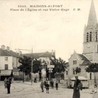 Maisons alfort val de marne la place de l eglise saint-rémi cpa