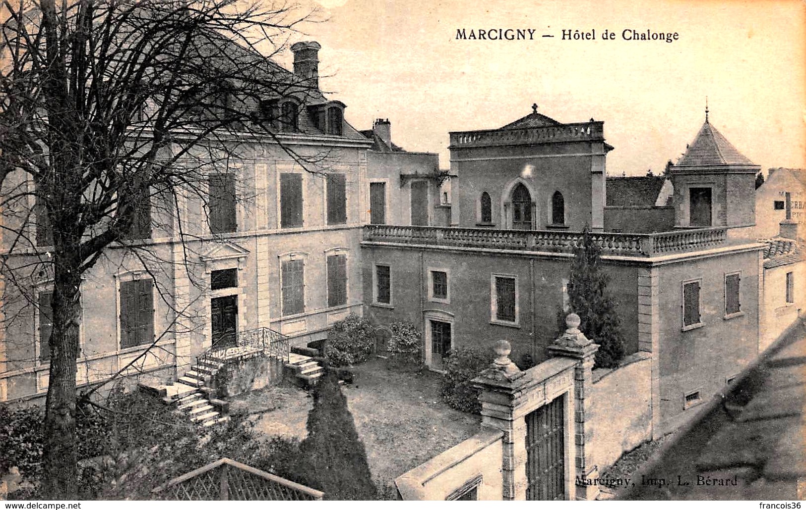 Marcigny (71) Hôtel de Challonge CPA