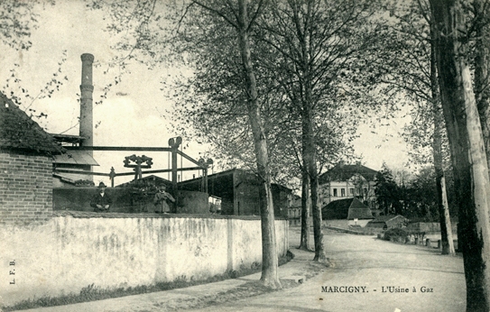 Marcigny (71) Usine à gaz CPA