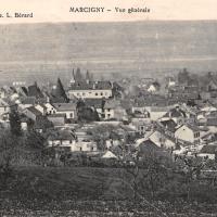 Marcigny (71) Vue générale CPA