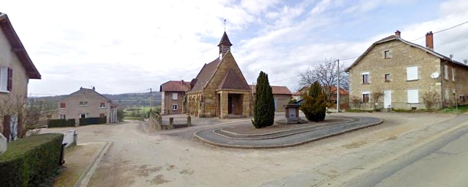 Martincourt-sur-Meuse (Meuse) L'église et la place