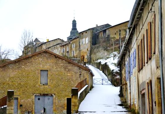 Marville (Meuse) La chevée sous la neige