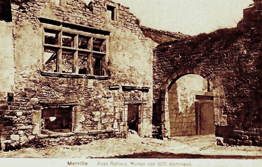 Marville (Meuse) Le couvent des Bénédictines en 1870 CPA