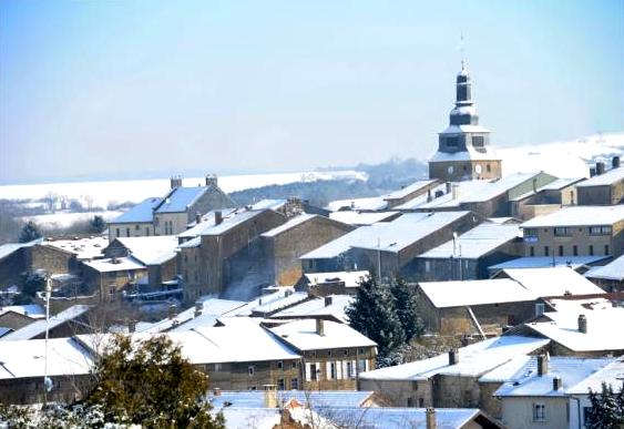 Marville (Meuse) Vue générale en hiver