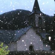 Mélagues (Aveyron) Eglise Saint Martin en 1998