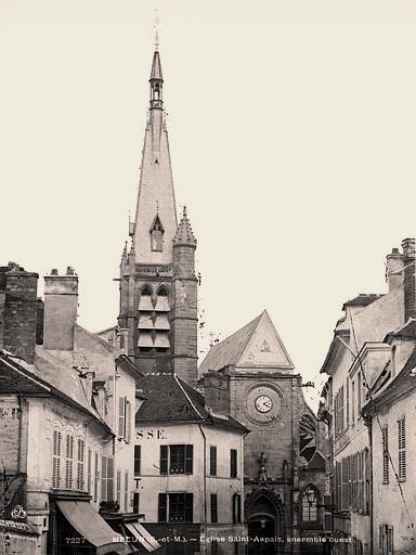 Melun seine et marne l eglise saint aspais cpa