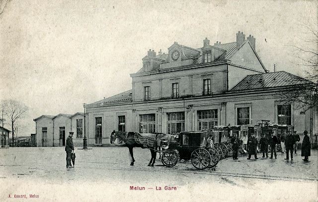 Melun seine et marne la gare cpa