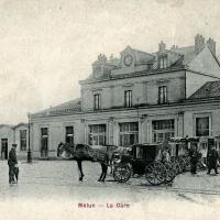 Melun seine et marne la gare cpa