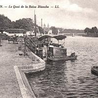 Melun seine et marne le quai de la reine blanche cpa