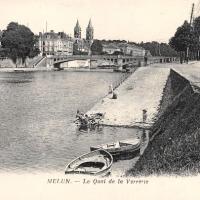 Melun seine et marne le quai de la verrerie cpa