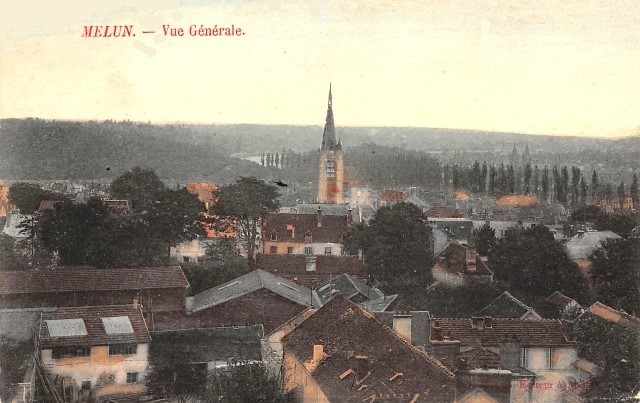 Melun seine et marne vue generale cpa